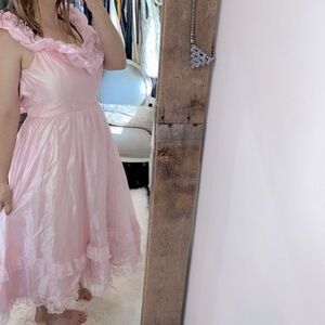 Vintage cotton candy pink Cinderella fairy tale poof dress size medium/large